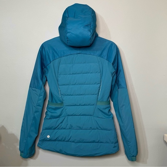 Lululemon Down For It All Jacket Winter Coat Oceanic Size 6 Small - Picture 12 of 14